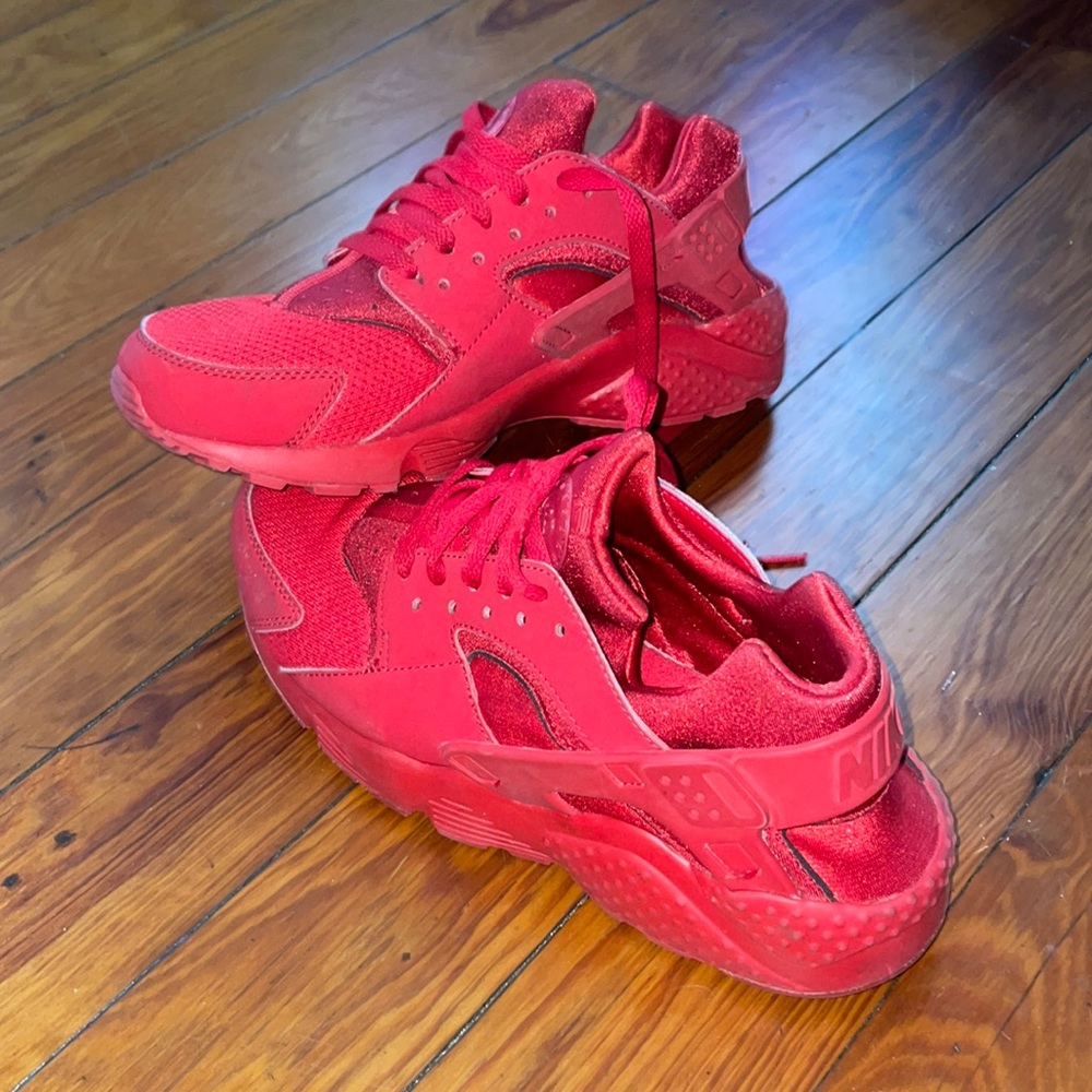 Red Huarache Nike sneakers
